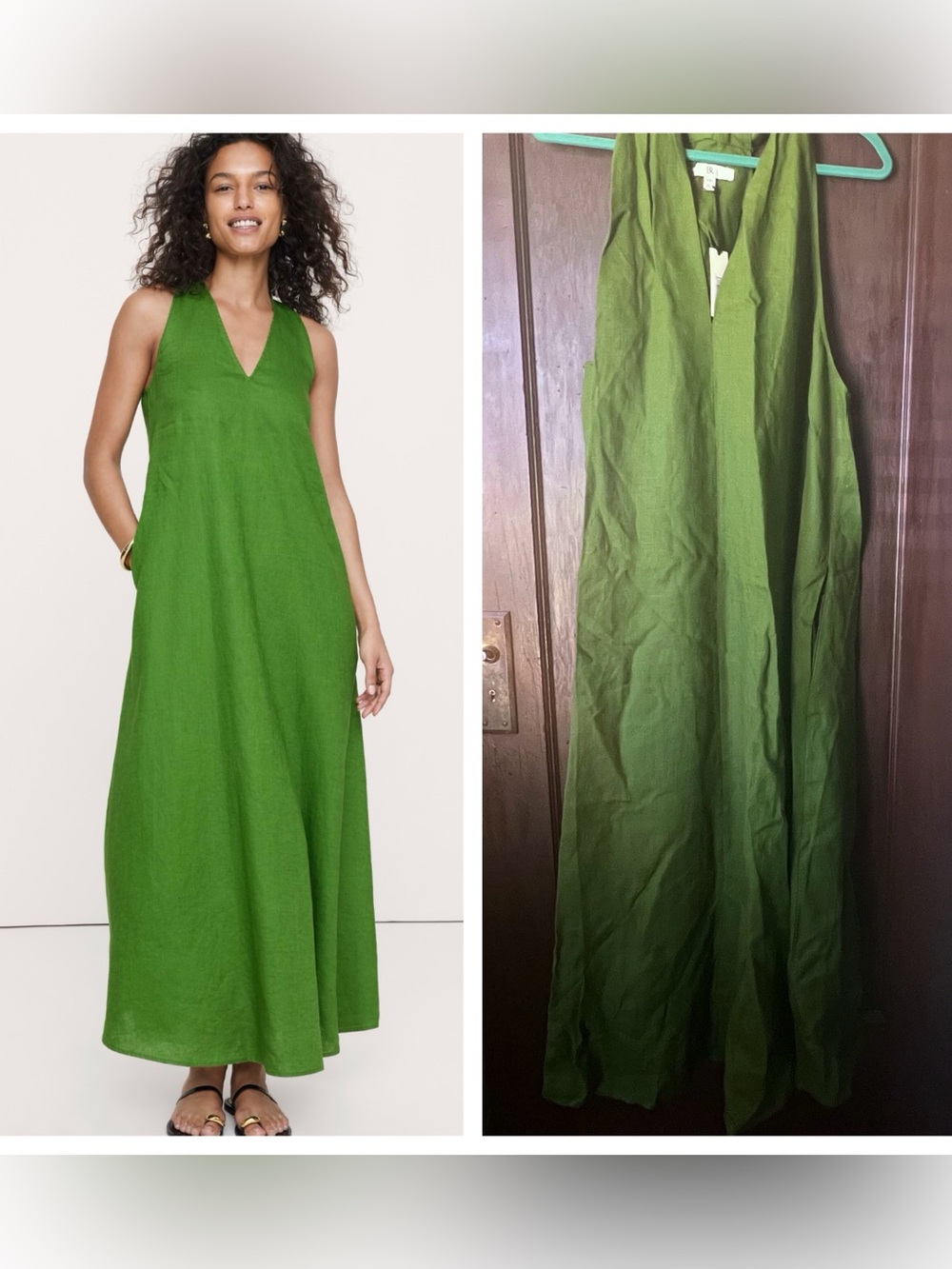 XXL Banana Republic Linen Halter Maxi Dress